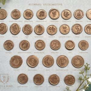 Dankeskarte Hochzeit, Postkarte, Grußkarte, Hochzeitspapeterie personalisiert mit Heißfolienprägung in Gold, Rosegold oder Silber mit Siegel