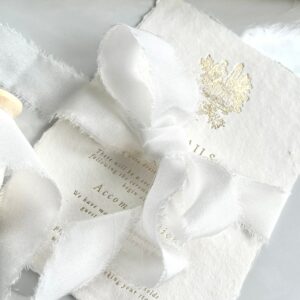 5 m handgefärbtes Seidenband, „WHITE“, hand dyed silk ribbon, hand dyed, plant dyed silk robbon