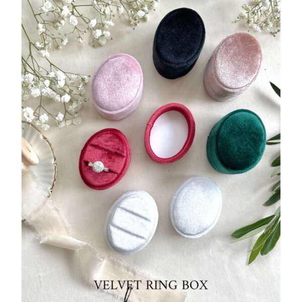 Elegante Ringbox aus Samt | individuelles Design & Monogramm | Velvet Ringbox | Ring Schachtel | Ring Schatulle | Hochzeit Eheringe