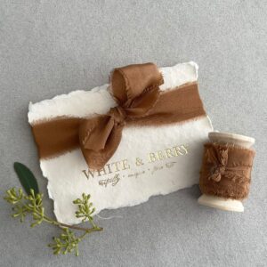 5 m handgefärbtes Seidenband, „Chocolate“| handgefertigtes Seidenband | Seidenband | hand dyed silk ribbon, hand dyed silk ribbon