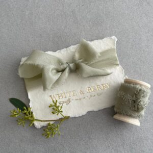 5 m handgefärbtes Seidenband, „OLIVE“, hand dyed silk ribbon, hand dyed, plant dyed silk robbon