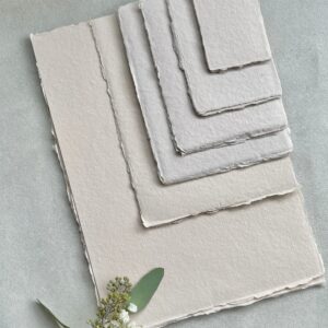 Handgeschöpftes Büttenpapier 300g, Farbton „CLAY“ - in 7 Größen | handmade paper | cotton paper
