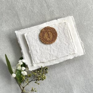 Handgeschöpftes Büttenpapier 300g, Farbton „IVORY“ - in 6 Größen | handmade paper | cotton paper
