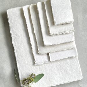 Handgeschöpftes Büttenpapier 300g, Farbton „IVORY“ - in 6 Größen | handmade paper | cotton paper